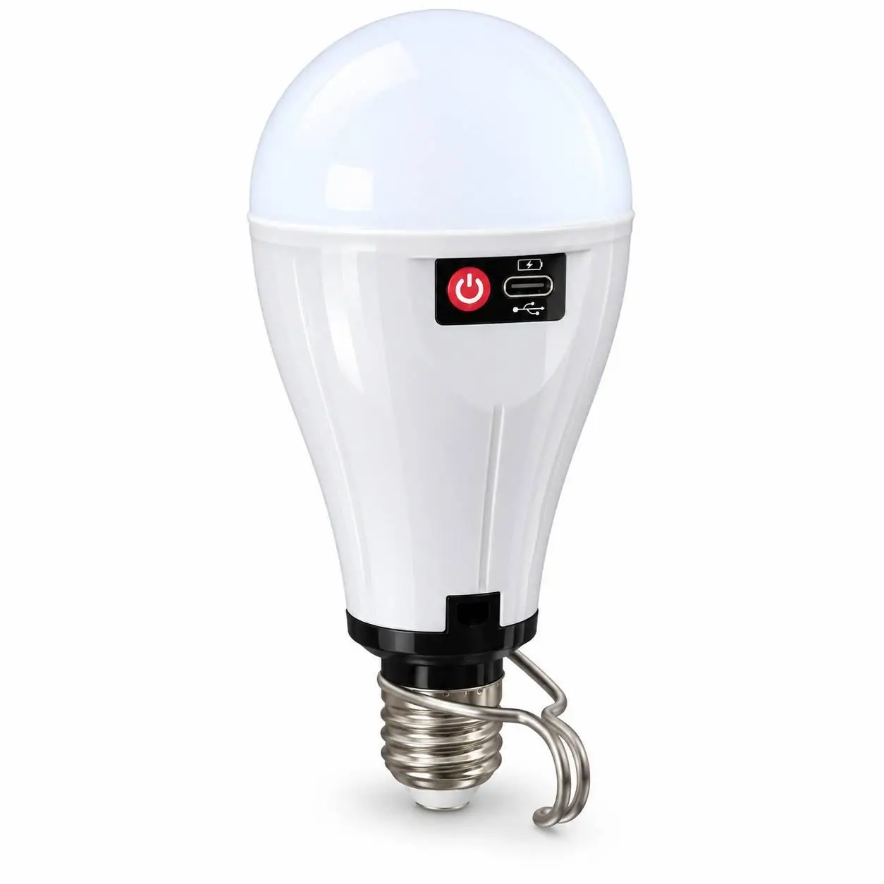 Аварійна LED-лампа Y6920 20 Вт E27 з гачком, 2 акумуляторами та Type-C — фото 3
